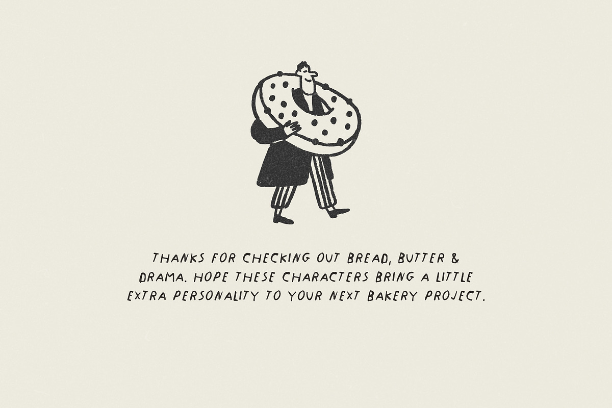 50 Hand-Drawn Bakery Characters, a Food Illustration by Veyla (Photo 14 of 14)
