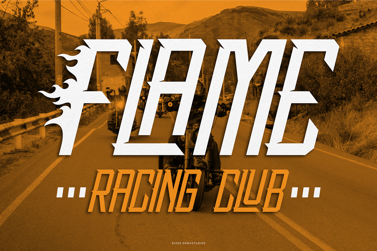 Wossh Power | Condensed Racing Font, a Sans Serif Font by Denustudios (Photo 5 of 12)