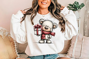 Whimsical Christmas Teddy Bear Clipa, a Seasonal Illustration by YA Design (Thumbnail 4 of 7)