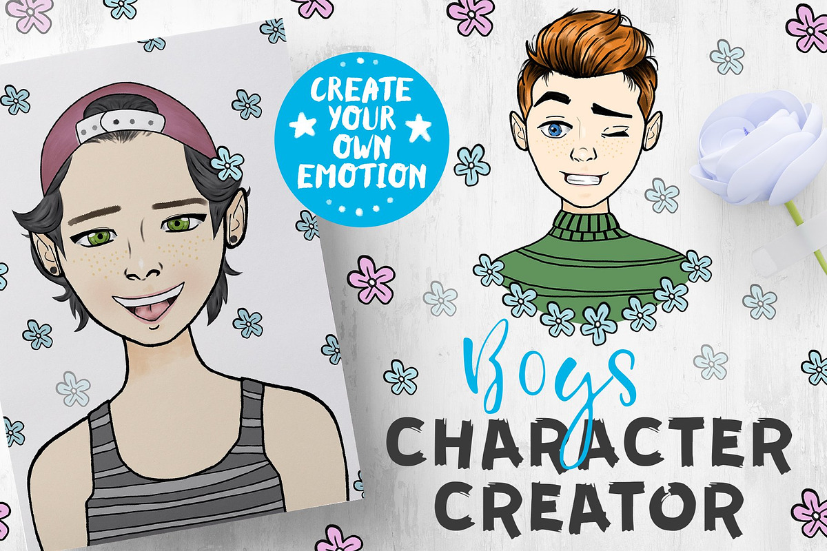 Character Creator (Boys), a Person Illustration by Alina Sh (Photo 1 of 9)