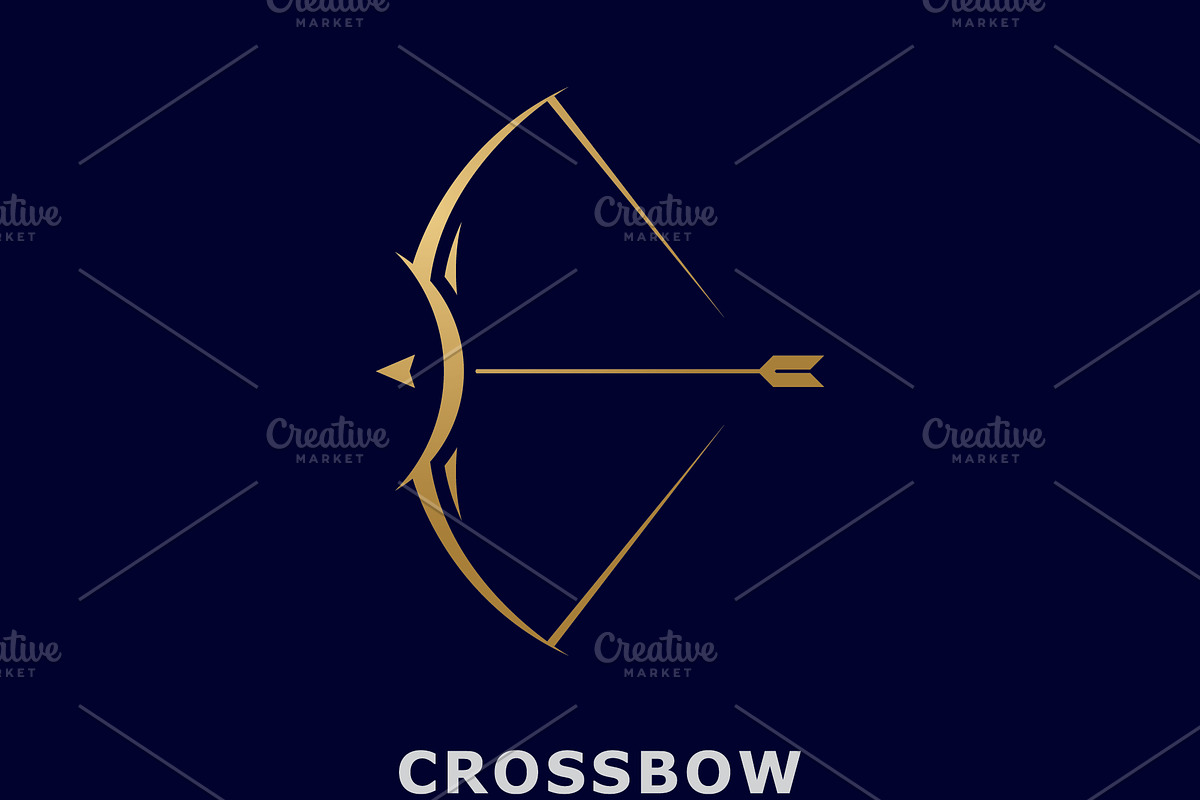 Crossbow logo template, simple, a Branding & Logo Template by T.Vooka