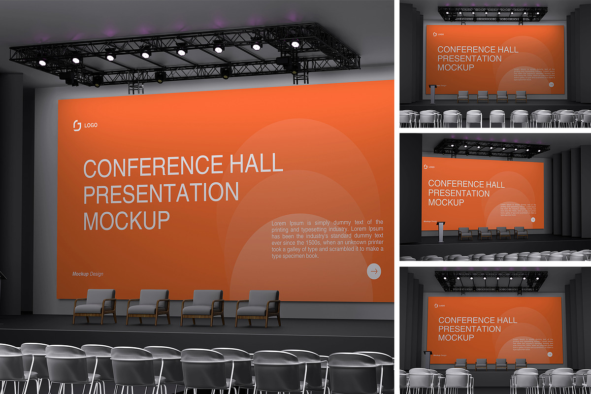 Conference Hall Presentation Mockup, a Wearable Device Mockup by xavier_studio (Photo 1 of 5)