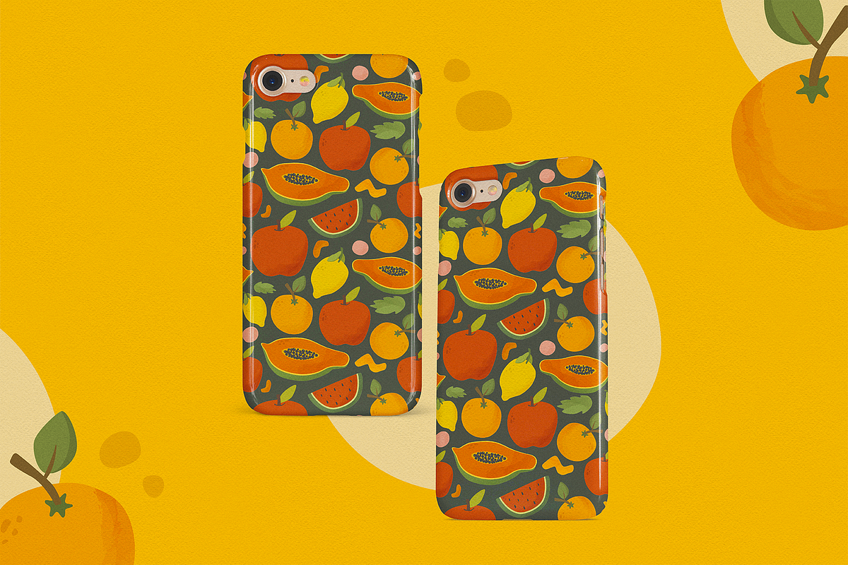 Cute Fresh Fruits Seamless Patterns, a Pattern Graphic by Telllu & Friends (Photo 4 of 5)