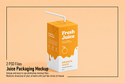 Milk Carton Packaging Mockup, a Packaging Mockup by Custom.scene (Thumbnail 1 of 4)