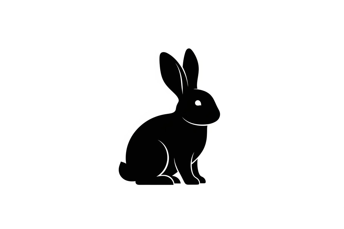 Cute Rabbit Silhouette Vector Bundle, an Illustration by yasushie (Photo 36 of 51)