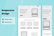 Crypto Art Wireframe Website, a Wireframe Template by INSPR STD (Thumbnail 3 of 6)