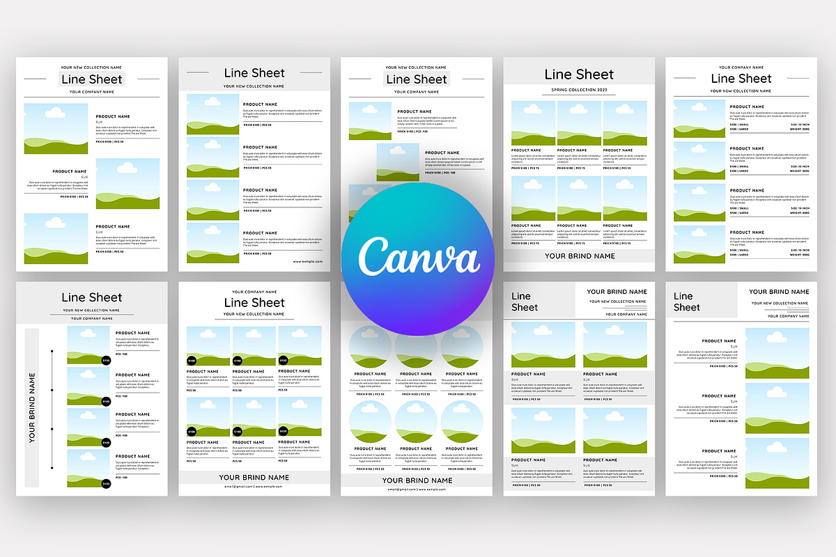 Line Sheet For Wholesale Template, a Stationery Template by Design Zone (Photo 6 of 7)