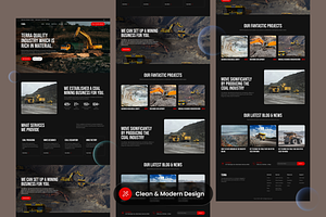 Mining Industrial Landing Page