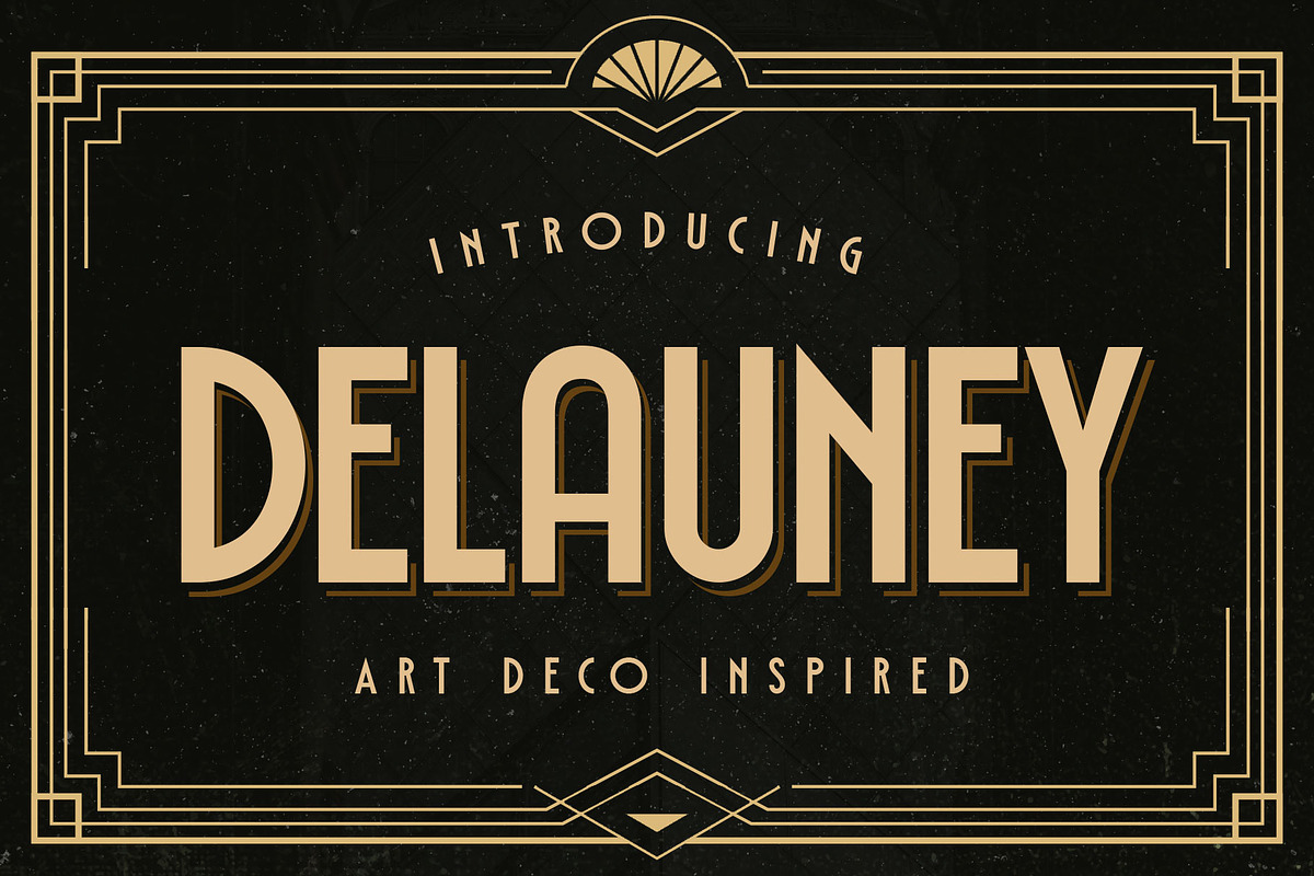 Delauney - Art Deco Font, a Serif Font by Arterfak Project (Photo 1 of 13)