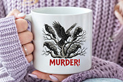Murder Crows Halloween Sublimation, an Illustration by Craft Nest (Thumbnail 3 of 6)
