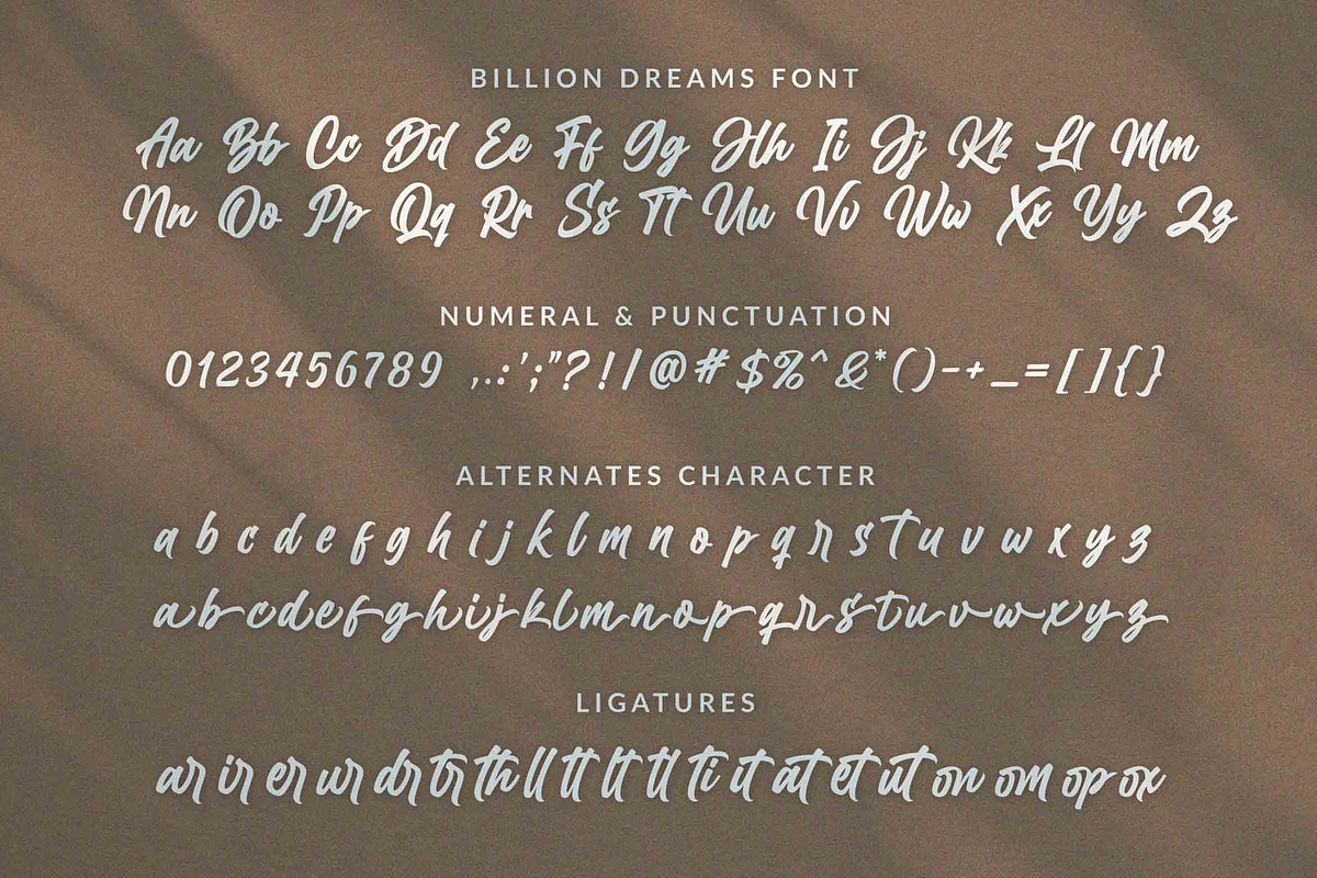 SALE! Billion Dreams / Urban Font, a Script Font by Subectype Studio (Photo 10 of 11)