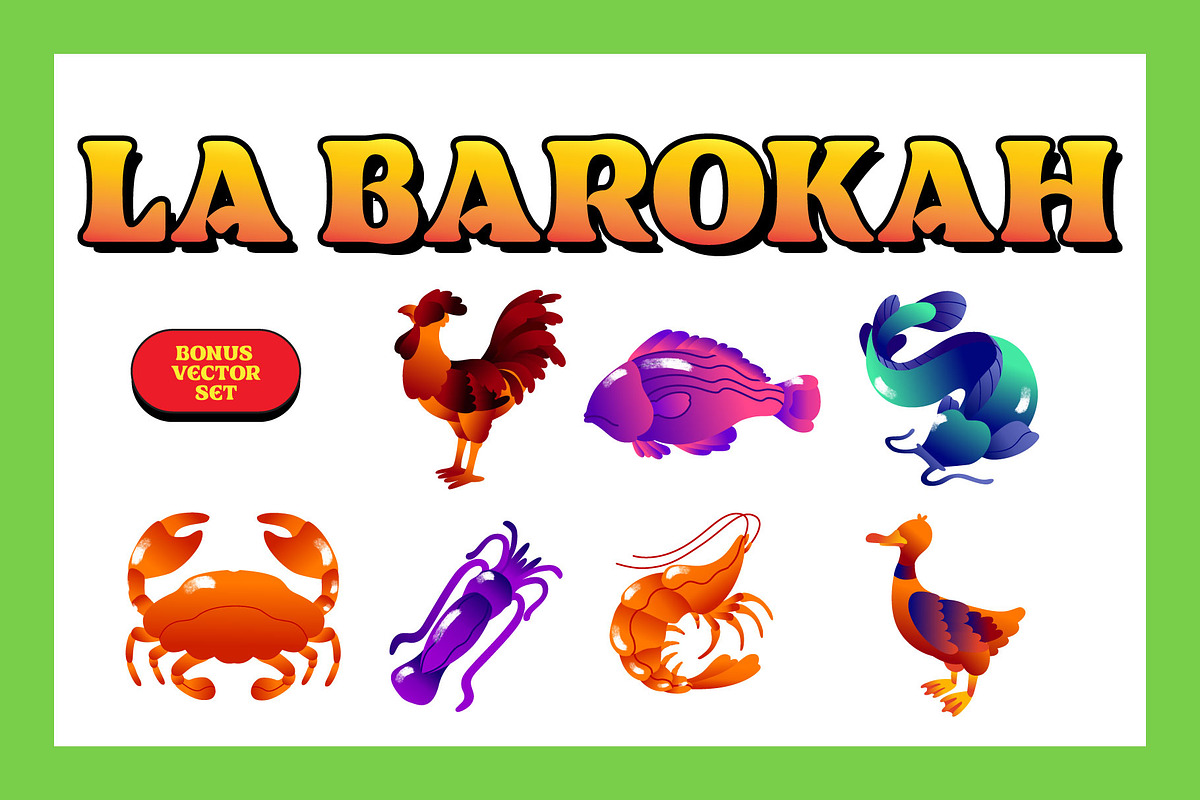 La Barokah - Retro Font, a Serif Font by Nirmana Visual (Photo 5 of 7)
