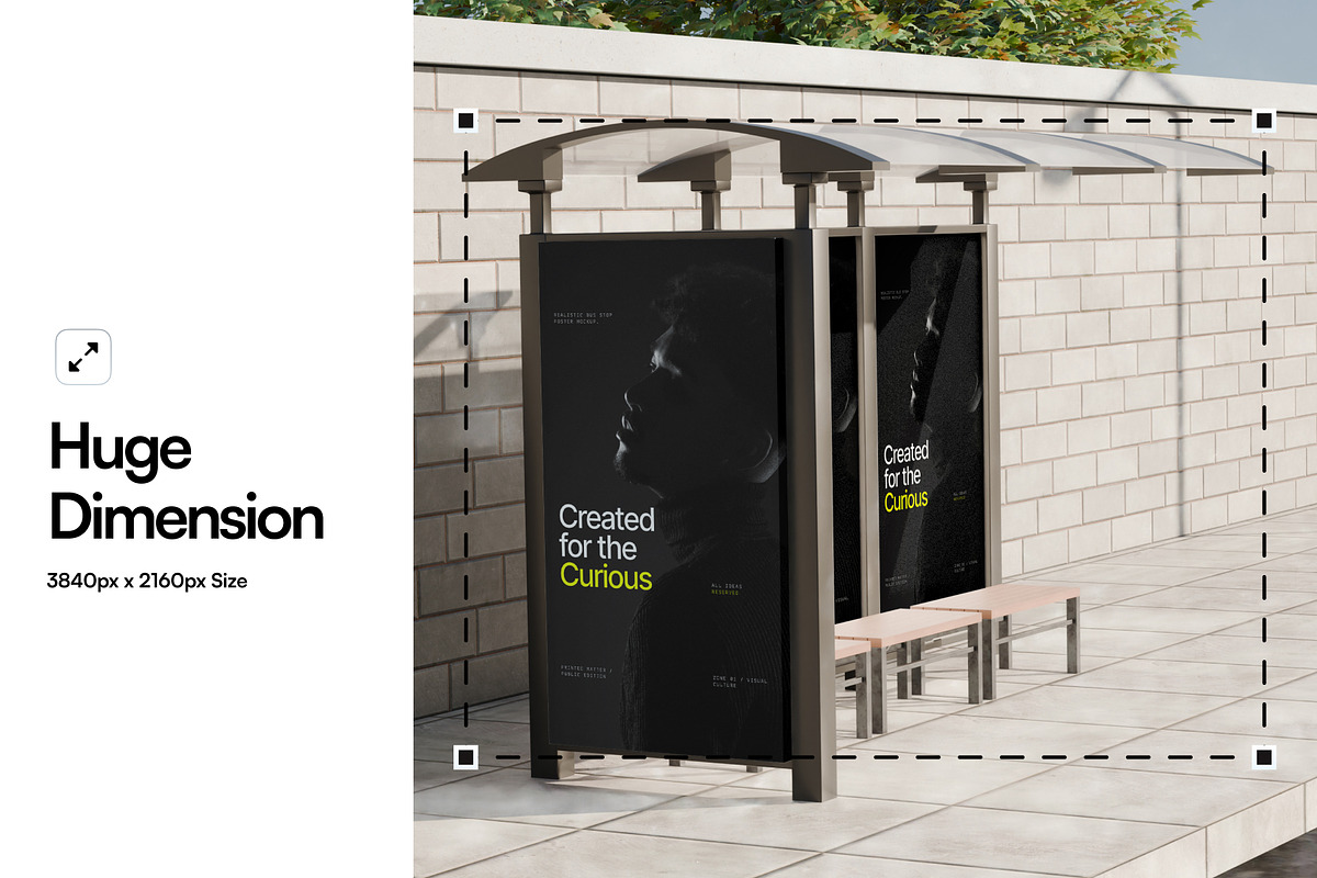 Bus Stop Billboard 2 Mockup, an Advertising Mockup by SLAB! Design (Photo 2 of 7)