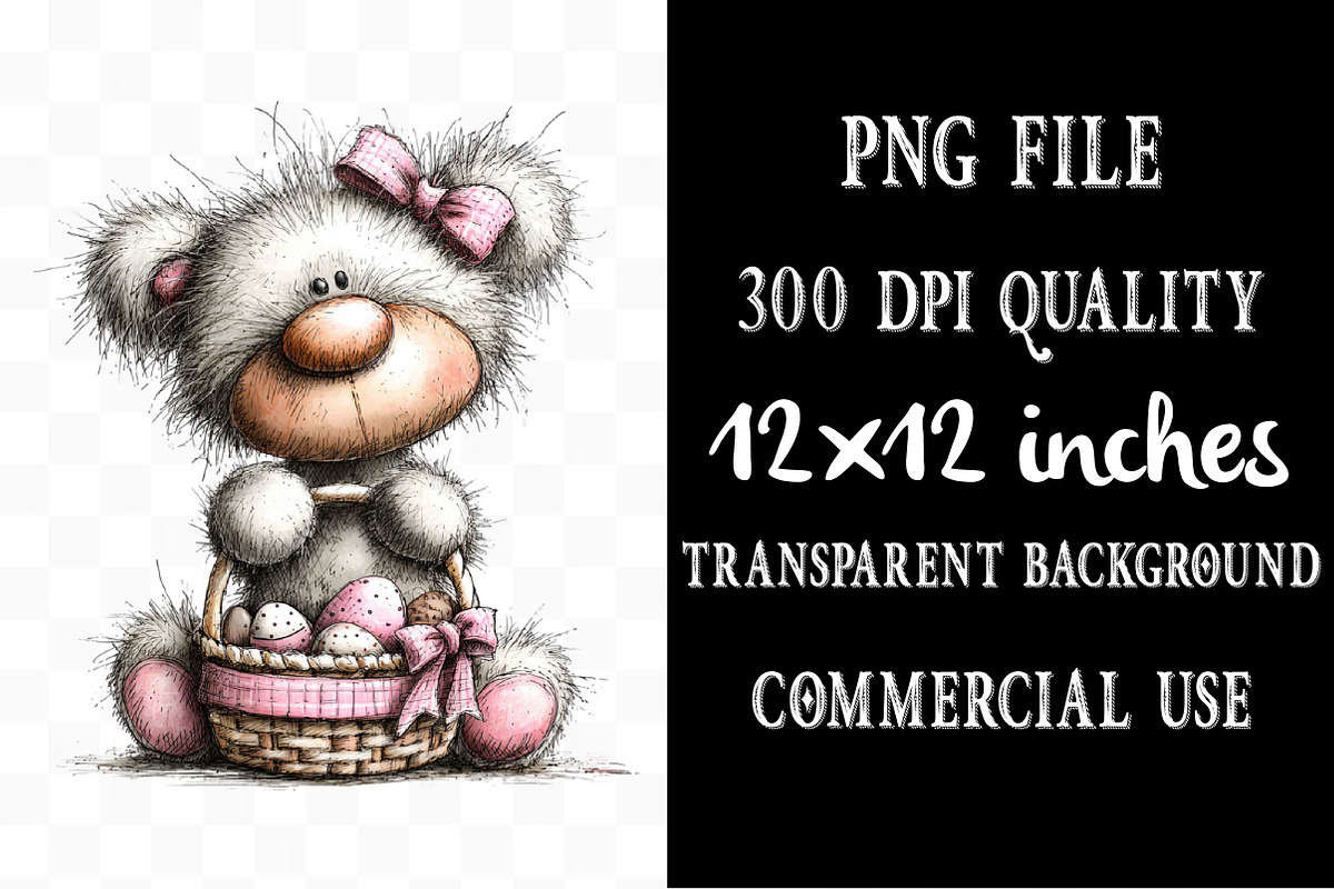 Whimsical Easter Teddy Bear Clipart, an Illustration by Designking (Photo 4 of 5)