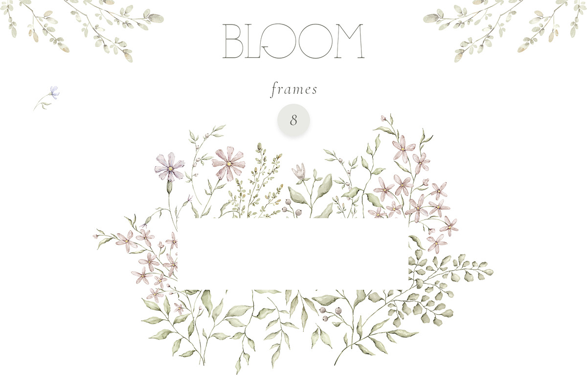 BLOOM Watercolor floral collection, a Decorative Illustration by Kreker Kate (Photo 5 of 9)