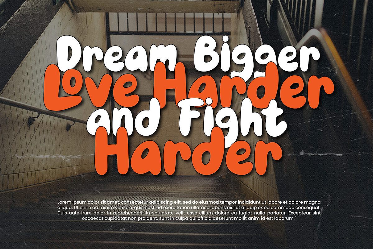 Dirty Weather Bubble Display, a Font by Haps Space (Photo 2 of 11)
