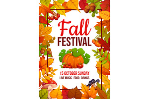 Autumn festival event flyer