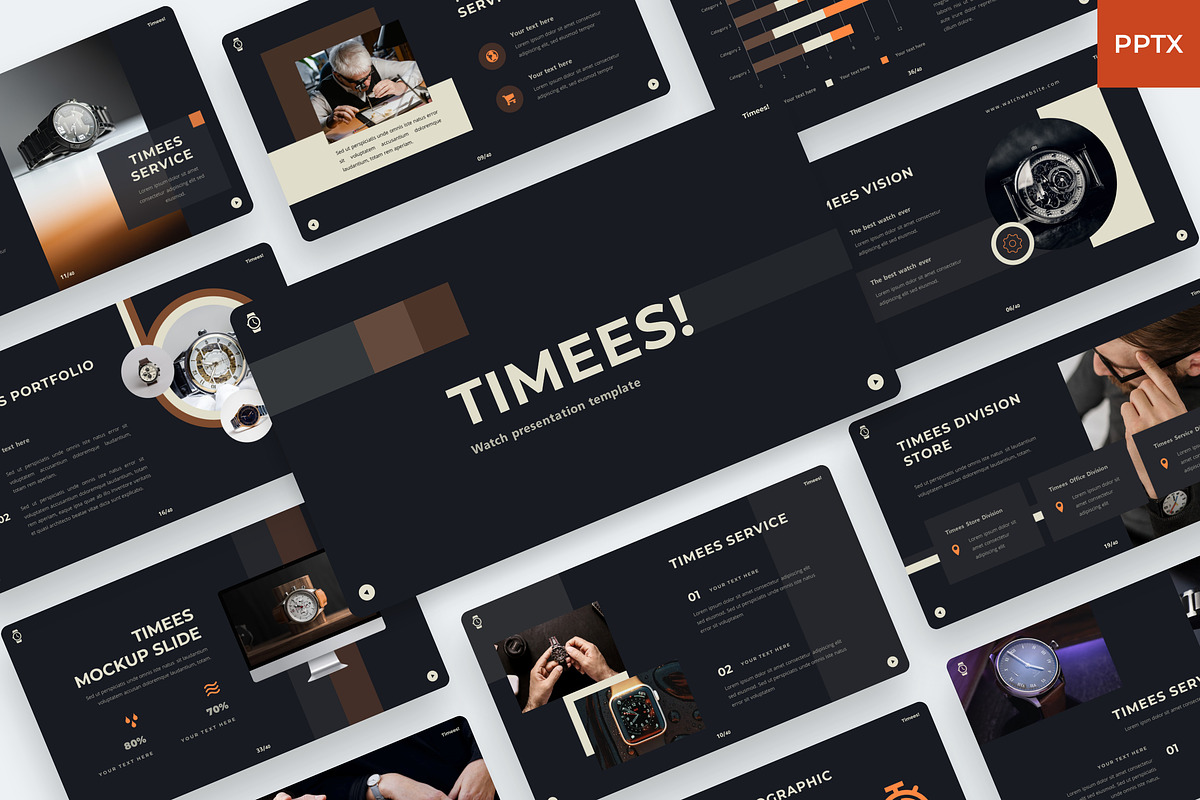 TIMEES - Watch PowerPoint template, a Presentation Template by BeadyLab (Photo 1 of 6)