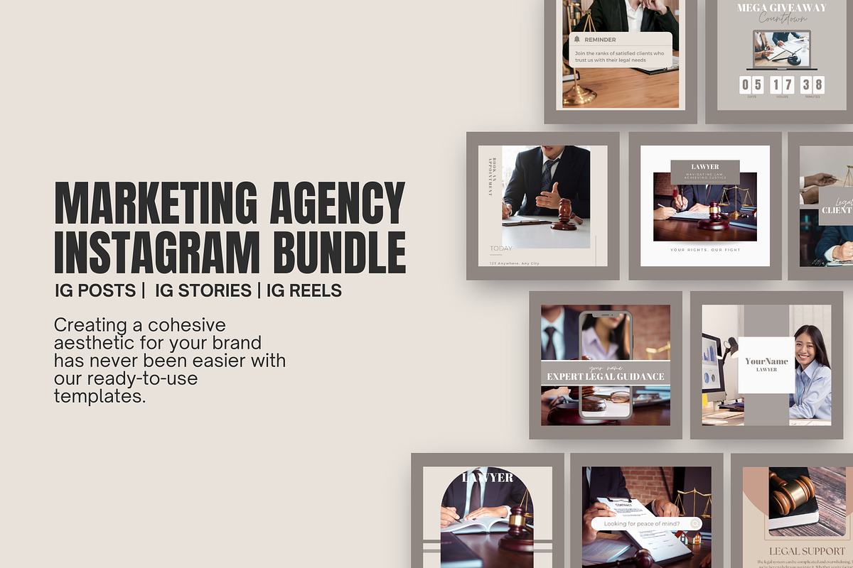 Lawyer Instagram Marketing, a Social Media Template by EliteMatidi (Photo 3 of 8)