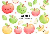 Apples Clipart, an Education Illustration by greywalnutstudio (Thumbnail 1 of 4)