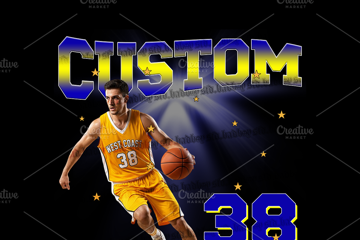 Sports Tee Template Editable PSD preview 6