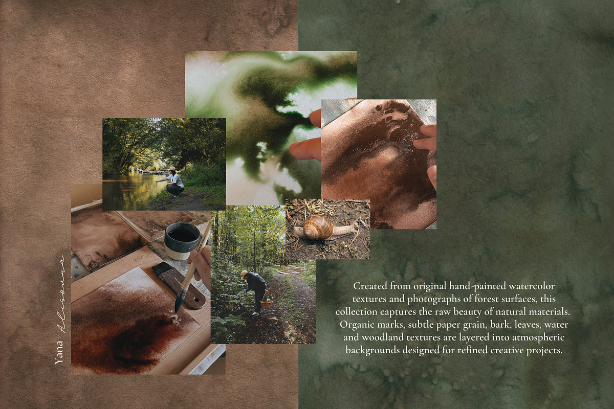 FOREST Organic Textures Backgrounds, a Background Graphic by Alisovna (Photo 7 of 12)