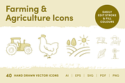 Farming & Agriculture Icons, an Outline Icon by Caroline Mackay (Thumbnail 1 of 10)