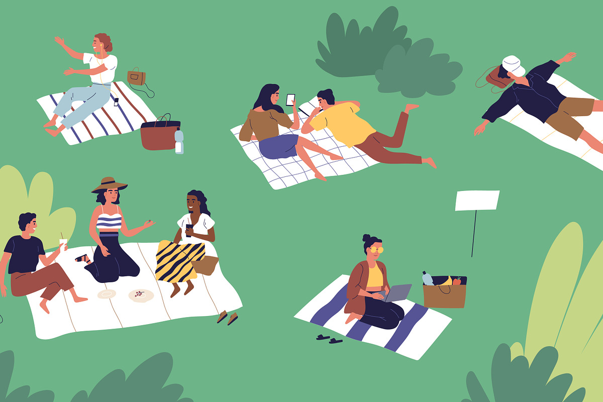 People in summer city park, a Person Illustration by Good Studio (Photo 2 of 3)