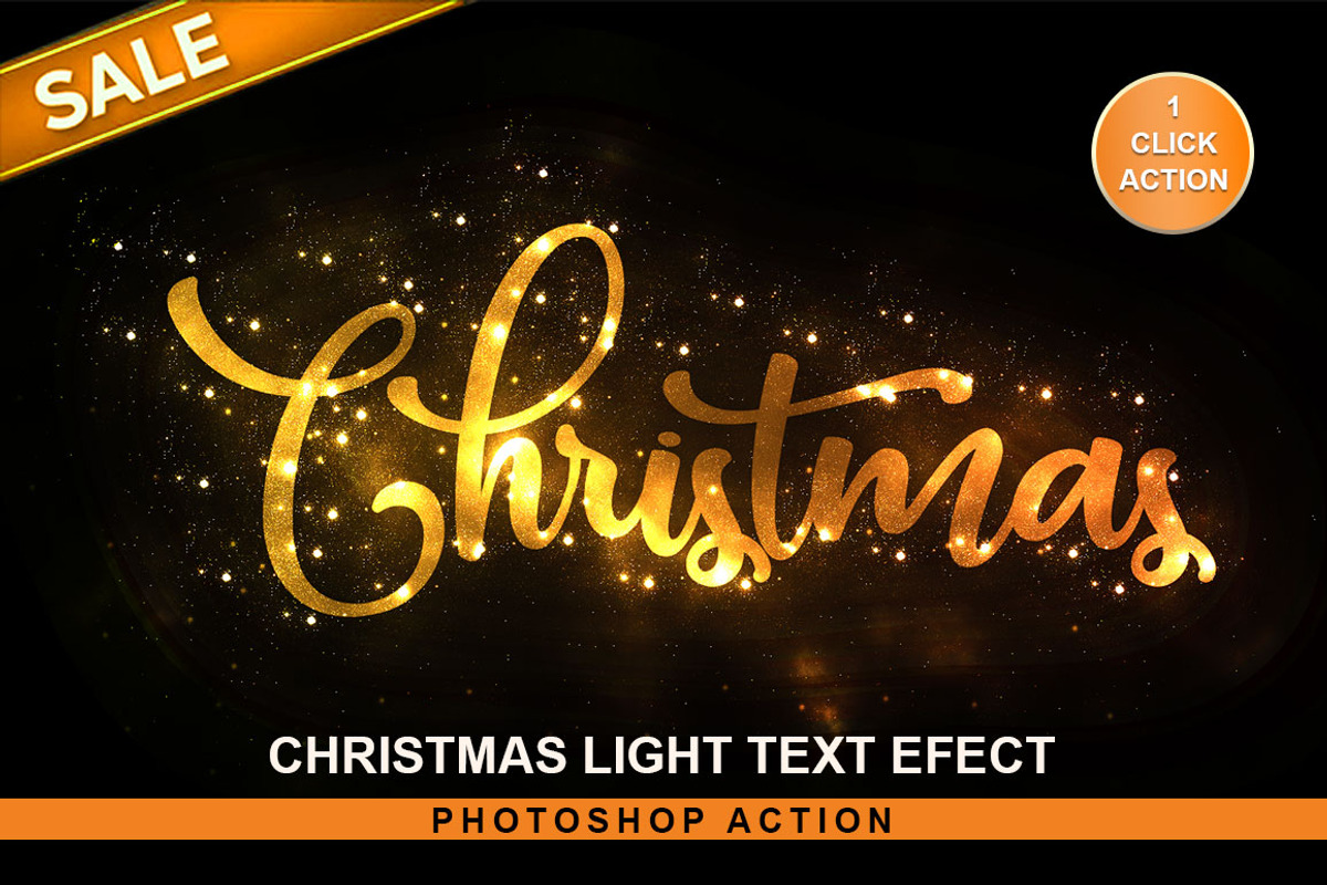 Christmas Text Effect PS Action, an Action Add-On by DESIGNAVO (Photo 1 of 7)