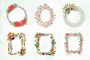 Christmas Coquette Frame Clipart, an Illustration by Creative Art (Thumbnail 8 of 8)