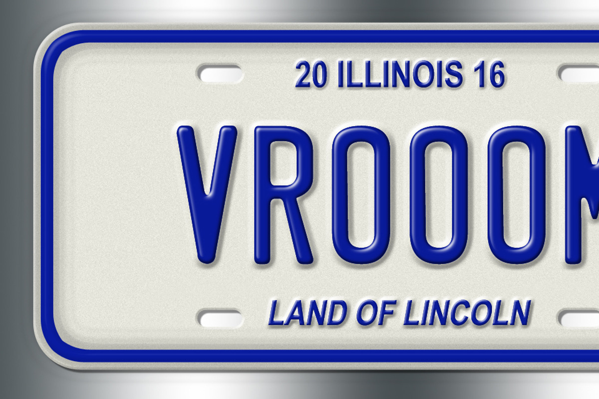 Vanity License Plate PSD Template!, an Object Graphic by Blue Lightning TV (Photo 1 of 5)