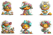 Quirky Coquette Pumpkin Clipart PNG, a Seasonal Illustration by CreationArt (Thumbnail 5 of 5)