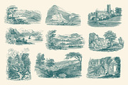 Vintage Landscape Illustrations, an Illustration by Graphic Goods (Thumbnail 2 of 18)