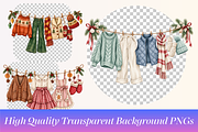 Girl Christmas Clothesline Bundle, a Decorative Illustration by Ink Gallery (Thumbnail 4 of 6)