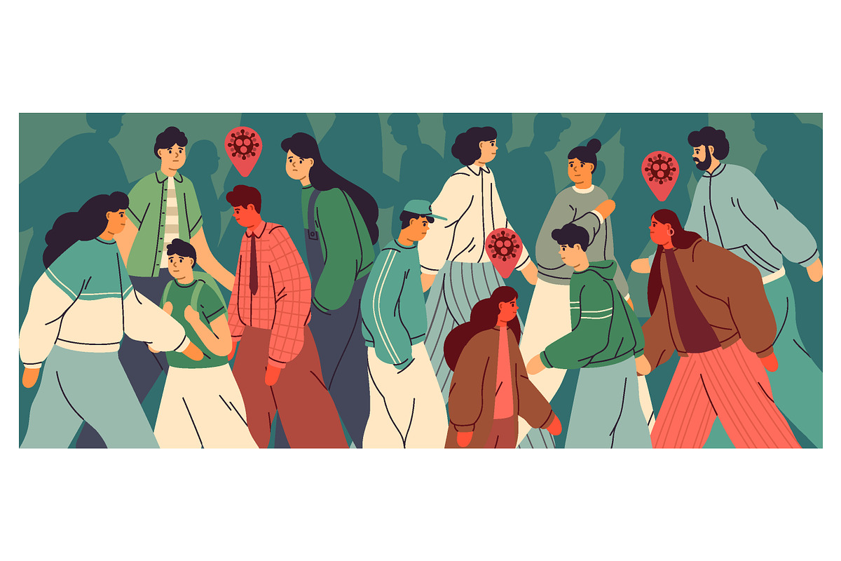Virus spread, epidemic concept, a Healthcare Illustration by Good Studio (Photo 2 of 3)