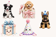 Dog Breeds Birthday Party Clipart, a Seasonal Illustration by Designworld (Thumbnail 5 of 5)