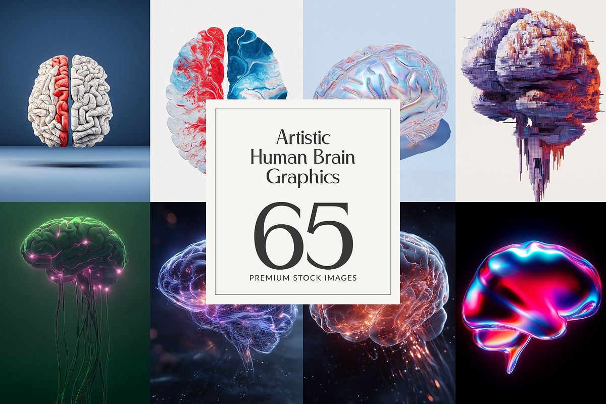 Artistic Human Brain Graphics, an Object Graphic by HipFonts (Photo 1 of 10)