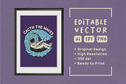CACTH THE WAVES, a Person Illustration by Ngaula Std. (Thumbnail 3 of 3)