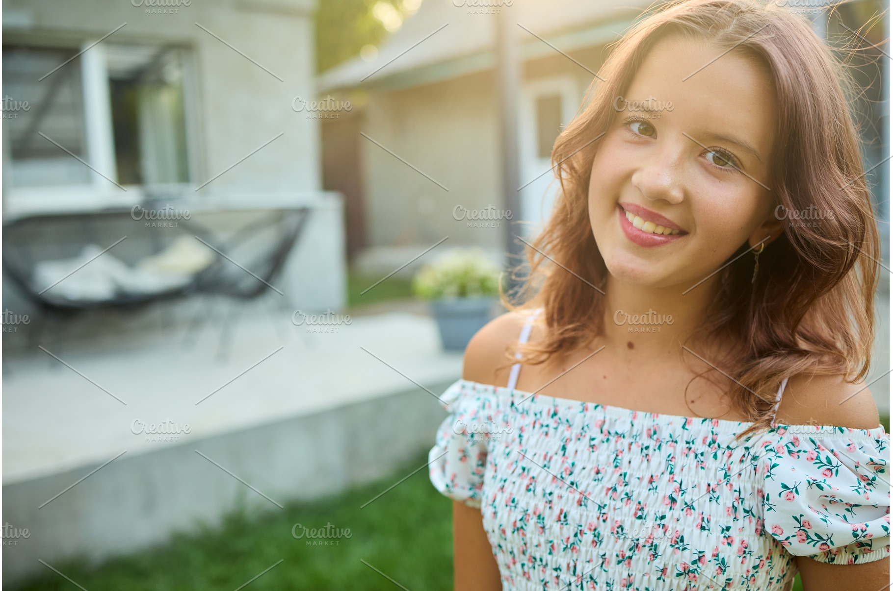 Girl standing in garden during, a Nature Photo by IlliaBondarPhotography