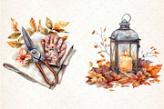 Autumn Day Garden Clipart, an Illustration by Libby Wishes (Thumbnail 6 of 6)