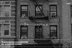 Saccharine Handwriting Font