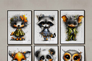Watercolor Woodland Animals Clipart, a Graphic by one-touch (Thumbnail 6 of 11)