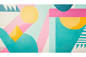 Abstract geometric art with bold, an Illustration by Lermont51