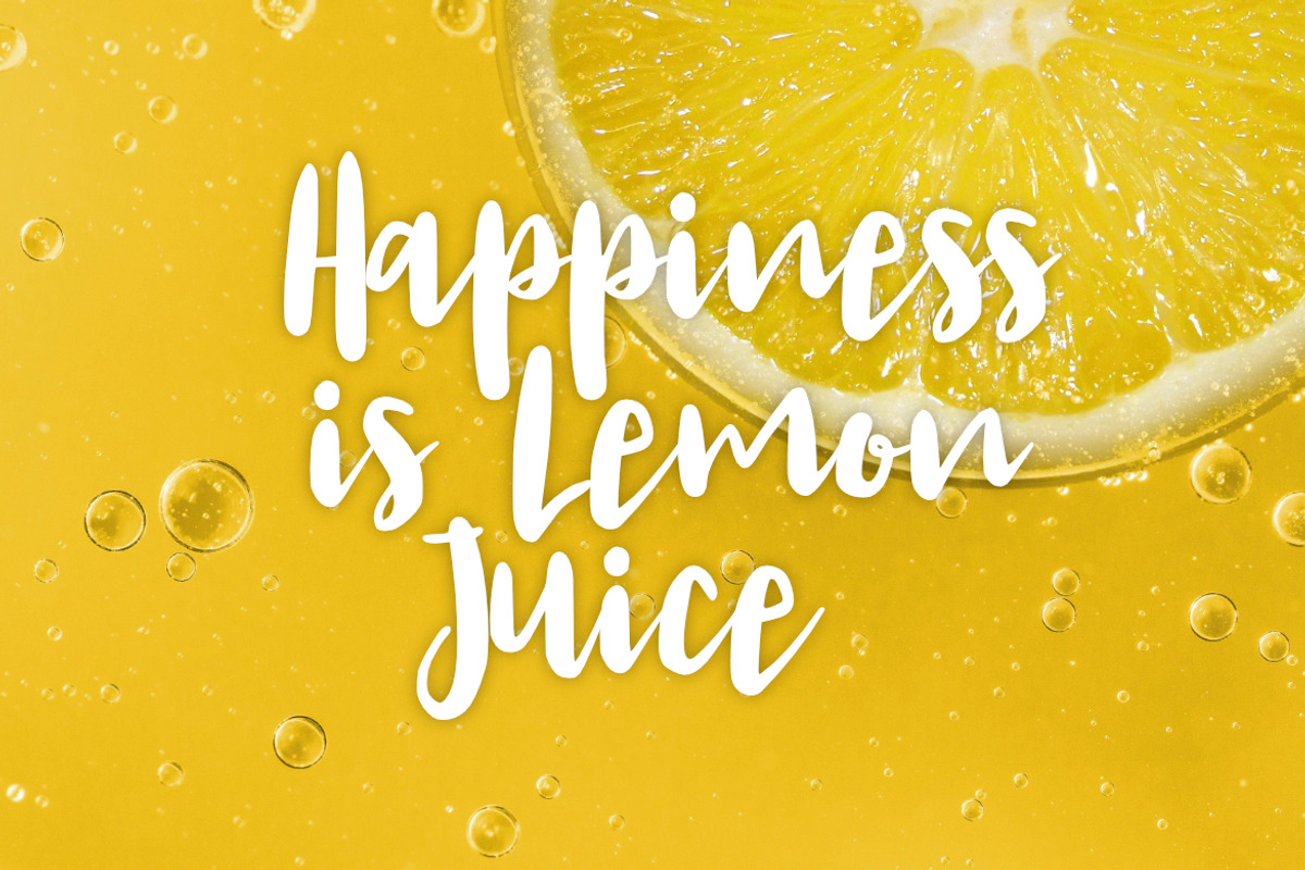 Lemon Juice Script Font preview 3