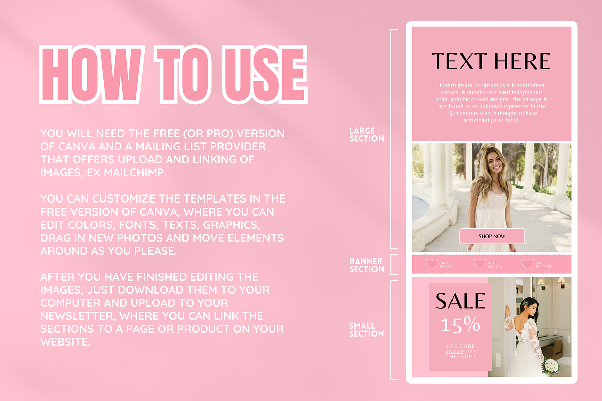 Pink Newsletter Templates, an Email Template by SunshineStudioBoutique (Photo 3 of 9)