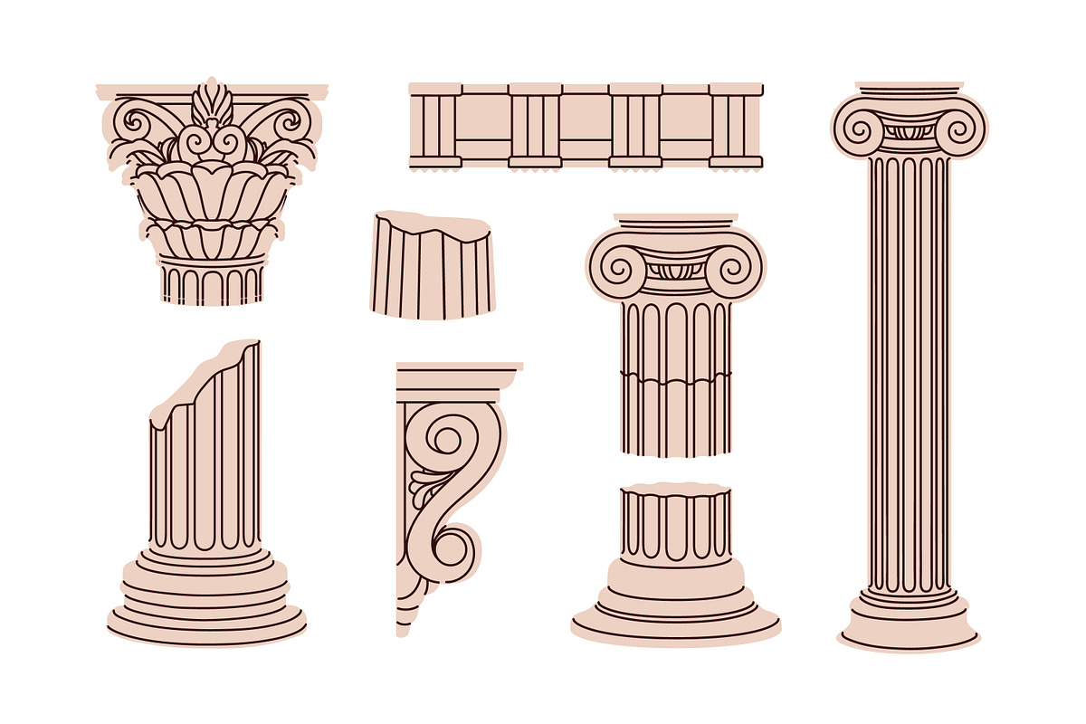 Greek antique architecture, columns, an Object Illustration by Good Studio (Photo 2 of 5)