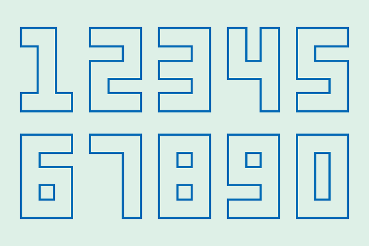 Display Digits Four Font, a Font by GG Design