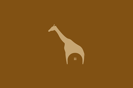 animal giraffe with home logo vector, a Magazine Template by devastd