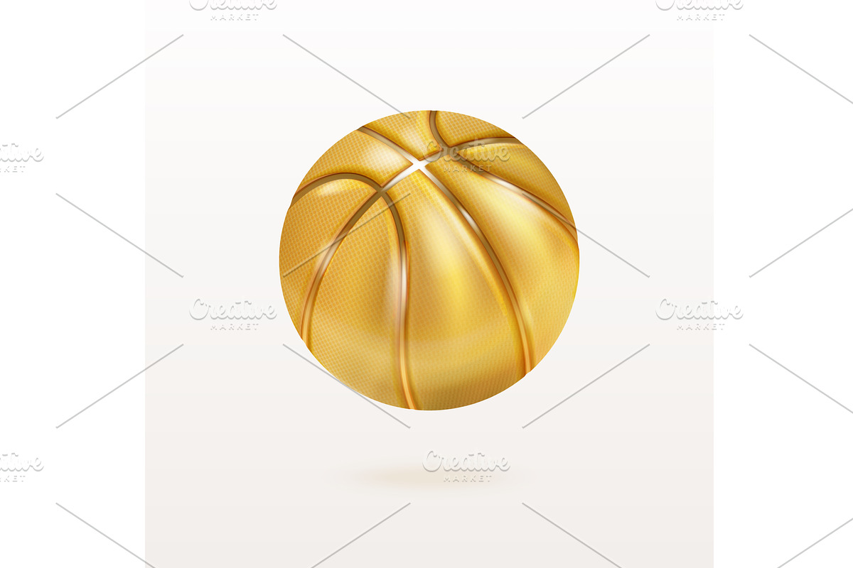 Gold basketball ball. 3d golden, a Sport Illustration by Stock-Smart-Start
