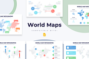 World Maps Google Slides Templates, a Presentation Template by Slidesmash (Thumbnail 1 of 4)